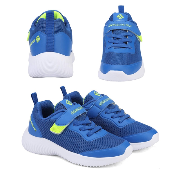 [EZ-Ons BreezeRunners] Breathable And Lightweight Kids Running Sneakers - ROYAL BLUE NEON - 5